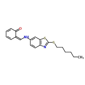 2-[[[2-(己基硫代)-6-苯并噻唑]亚氨基]甲基]-苯酚结构式_76383-16-9结构式