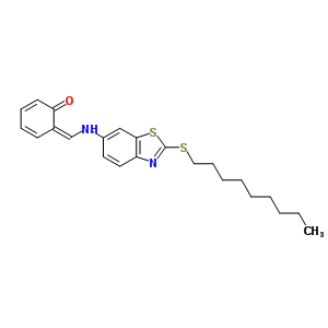 2-[[[2-(壬基硫代)-6-苯并噻唑]亚氨基]甲基]-苯酚结构式_76383-19-2结构式