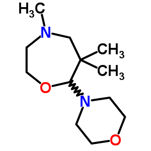 4,6,6-三甲基-7-吗啉-4-基-1,4-噁氮杂烷结构式_76503-76-9结构式