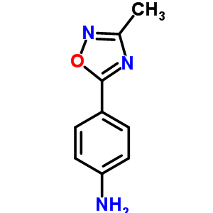 4-(3-甲基-1,2,4-噁二唑-5-基)苯胺结构式_76635-31-9结构式