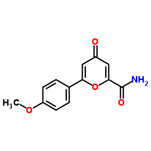6-(4-甲氧基苯基)-4-氧代-吡喃-2-羧酰胺结构式_76782-10-0结构式