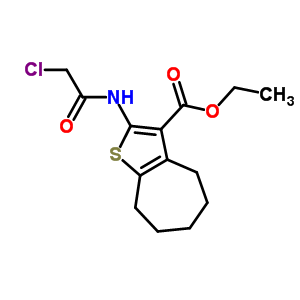 2-(2-氯乙酰基氨基)-5,6,7,8-四氢-4H-环庚[b]噻吩-3-羧酸乙酯结构式_76981-88-9结构式
