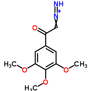 2-二氮杂-1-(3,4,5-三甲氧基苯基)-乙酮结构式_7702-09-2结构式