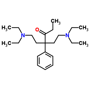 6-二乙基氨基-4-(2-二乙基氨基乙基)-4-苯基-3-己酮结构式_7702-32-1结构式