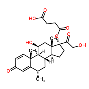 4-[[(6S,8S,9S,10R,11S,13S,14S,17R)-11-羟基-17-(2-羟基乙酰基)-6,10,13-三甲基-3-氧代-7,8,9,11,12,14,15,16-八氢-6H-环戊并[a]菲-17-基]氧基]-4-氧代丁酸结构式_77074-42-1结构式