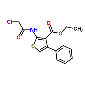 2-(2-氯乙酰基氨基)-4-苯基噻吩-3-羧酸乙酯结构式_77261-21-3结构式