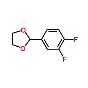 2-(3,4-二氟苯基)-1,3-二氧戊环结构式_773101-62-5结构式