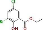 3-溴-5-氯-2-羟基苯甲酸乙酯结构式_773134-85-3结构式