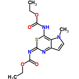 (5-甲基吡咯并(3,2-d)(1,3)噻嗪-2-基-4-基)双氨基甲酸二乙酯结构式_77478-93-4结构式