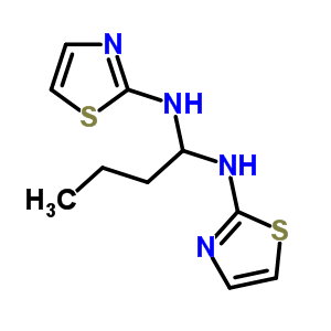 N,N-双(1,3-噻唑-2-基)丁烷-1,1-二胺结构式_77655-26-6结构式