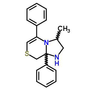 3-甲基-5,8a-二苯基-2,3,8,8a-四氢-1H-咪唑并(2,1-c)(1,4)噻嗪结构式_77811-23-5结构式