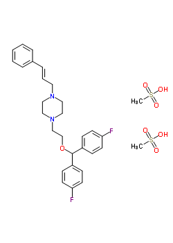 1-(2-(双-(4-氟苯基)甲氧基)乙基)-4-(3-苯基-2-丙烯基)哌嗪双盐酸盐结构式_77862-93-2结构式 1-(2-(双-(4-氟苯基)甲氧基)乙基)-4-(3-苯基-2-丙烯基)哌嗪双盐酸盐结构式_77862-93-2结构式