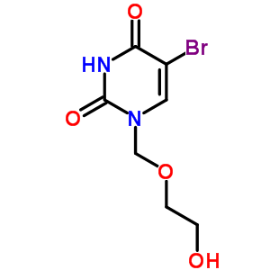 1-(2-羟基乙氧基)甲基-5-溴尿嘧啶结构式_78097-11-7结构式