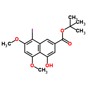 4-羟基-8-碘-5,7-二甲氧基-2-萘羧酸 1,1-二甲基乙酯结构式_78395-61-6结构式
