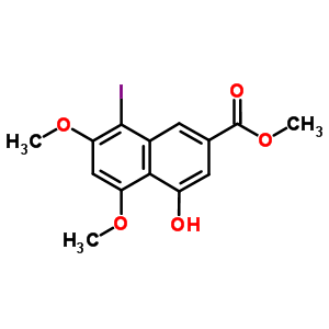 4-羟基-8-碘-5,7-二甲氧基-2-萘羧酸甲酯结构式_78395-63-8结构式