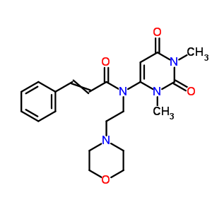 N-[2-(4-吗啉)乙基]-3-苯基-N-(1,2,3,6-四氢-1,3-二甲基-2,6-二氧代-4-嘧啶)-2-丙酰胺结构式_78681-07-9结构式