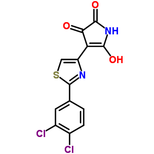 3-[2-(3,4-二氯苯基)-4-噻唑]-4-羟基-1H-吡咯-2,5-二酮结构式_78743-16-5结构式