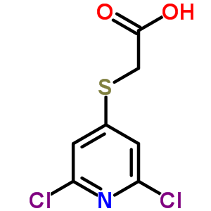 2-[(2,6-二氯-4-吡啶)硫代]乙酸结构式_80542-50-3结构式