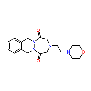 3-(2-(4-吗啉)乙基)-3,4,7,12-四氢-1H-(1,2,5)三氮杂革(1,2-b)二氮杂萘-1,5(2H)-二酮结构式_81215-78-3结构式