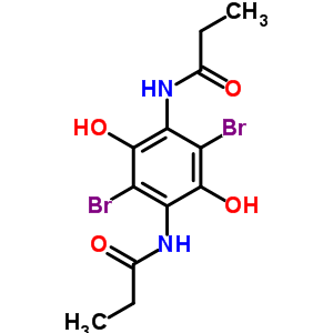 N-[2,5-二溴-3,6-二羟基-4-(丙酰基氨基)苯基]丙酰胺结构式_81534-95-4结构式
