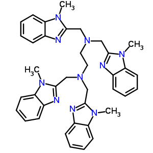 n1,n1,n2,n2-四kis[(1-甲基-1H-苯并咪唑-2-基)甲基]-1,2-乙二胺结构式_81624-53-5结构式
