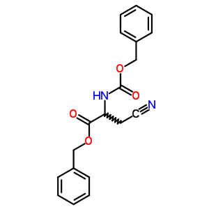 Benzyl 3-cyano-2-phenylmethoxycarbonylamino-propanoate Structure