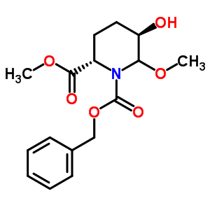 (2s,5r)-1-cbz-5-羟基-6-甲氧基哌啶甲酸甲酯结构式_824943-45-5结构式