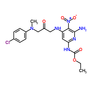 n-[6-氨基-4-[[3-[(4-氯苯基)-甲基-氨基]-2-氧代-丙基]氨基]-5-硝基-吡啶-2-基]氨基甲酸乙酯结构式_82585-74-8结构式