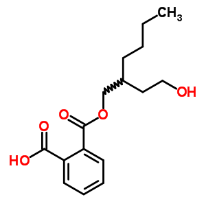 单(2-​(2-​羟基乙基)​己基)邻苯二甲酸酯结构式_82975-94-8结构式