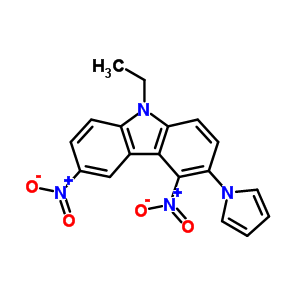 9-乙基-4,6-二硝基-3-(1H-吡咯-1-基)-9H-咔唑结构式_82982-96-5结构式