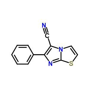6-苯基-咪唑并[2,1-b]噻唑-5-甲腈结构式_83253-35-4结构式