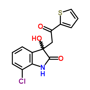 7-氯-1,3-二氢-3-羟基-3-[2-氧代-2-(2-噻吩)乙基]-2H-吲哚-2-酮结构式_83393-71-9结构式