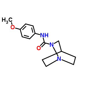 N-(4-甲氧基苯基)-1,7-二氮杂双环[2.2.2]辛烷-7-羧酰胺结构式_83407-81-2结构式