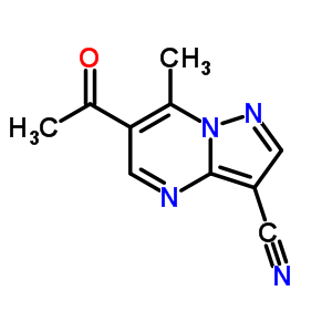 6-乙酰基-7-甲基吡唑并[1,5-a]嘧啶-3-甲腈结构式_83702-52-7结构式