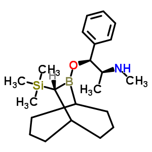 N,Α-二甲基-Β-[[(10R)-10-(三甲基硅基)-9-硼杂双环[3.3.2]癸-9-基]氧]-(ΑS,ΒS)-苯乙胺结构式_848618-13-3结构式