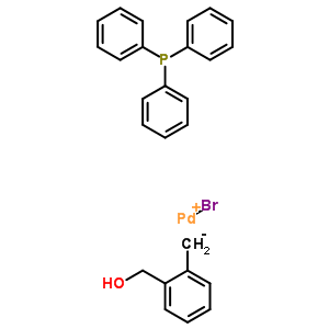 溴[(2-(羟基-ΚO)甲基)苯基甲基-ΚC](三苯基膦)钯(II)结构式_849417-33-0结构式