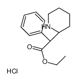 (R)-2-苯基-2-((r)-哌啶-2-基)乙酸乙酯盐酸盐结构式_851764-84-6结构式