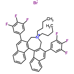 (S)-4,4-二丁基-2,6-二(3,4,5-三氟苯基)-4,5-二氢-3H-二萘并[7,6,1,2-C去]氮杂卓鎓溴化物结构式_851942-89-7结构式