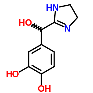 (9ci)-4-[(s)-(4,5-二氢-1H-咪唑-2-基)羟基甲基]-1,2-苯二醇结构式_85232-93-5结构式
