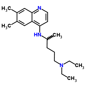 N-(6,7-二甲基喹啉-4-基)-N,N-二乙基-戊烷-1,4-二胺结构式_85438-23-9结构式