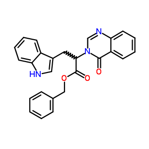 3-(1H-吲哚-3-基)-2-(4-氧代喹唑啉-3-基)丙酸苄酯结构式_85612-31-3结构式