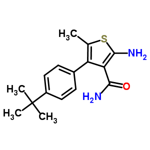 2-氨基-4-(4-叔丁基苯基)-5-甲基噻吩-3-羧酰胺结构式_861451-49-2结构式