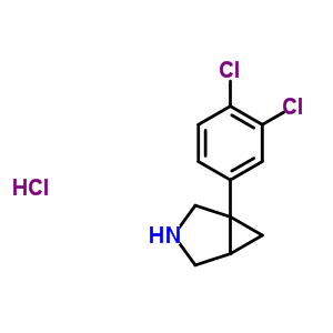 1-(3,4-二氯-苯基)-3-氮杂双环[3.1.0]己烷盐酸盐结构式_86215-36-3结构式