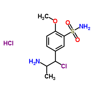 3-氯-3-(4’-甲氧基-3’-磺酰氨基苯基)-2-丙胺,盐酸盐结构式_86244-33-9结构式
