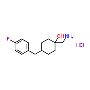 (1R,4R)-1-(氨基甲基)-4-(4-氟苄基)环己醇盐酸盐结构式_863564-53-8结构式