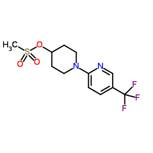 1-(5-(三氟甲基)吡啶-2-基)哌啶-4-甲烷磺酸盐结构式_866615-52-3结构式