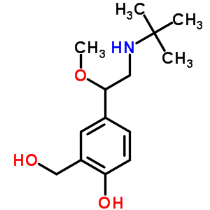 4-(2-(叔丁基氨基)-1-甲氧基乙基)-2-(羟基甲基)苯酚结构式_870076-72-5结构式
