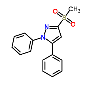 1,5-二苯基-3-甲烷磺酰基-1H-吡唑结构式_871110-24-6结构式