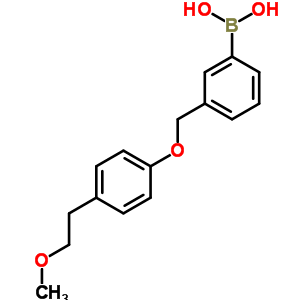 3-((4-(2-甲氧基乙基)苯氧基)甲基)苯硼酸结构式_871126-26-0结构式