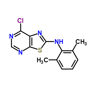 (7-氯噻唑并[5,4-d]嘧啶-2-基)-(2,6-二甲基苯基)胺结构式_871266-79-4结构式
